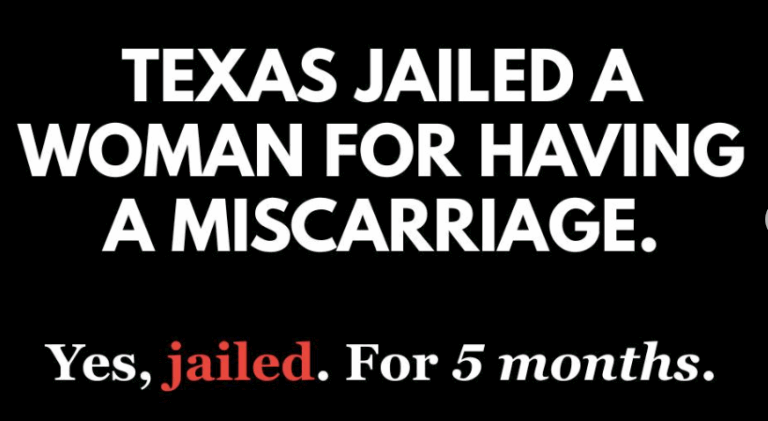 texas jails woman for having misscarriage